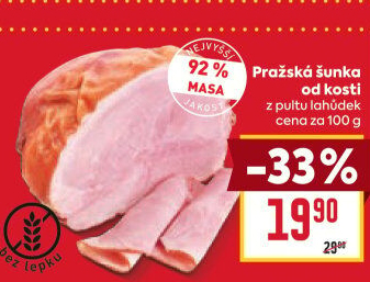 Šunka pražská od kosti nejvyšší jakosti