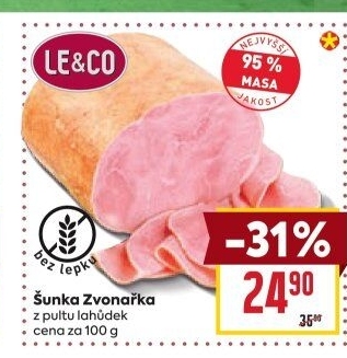 Šunka Zvonařka nejvyšší jakosti LE&