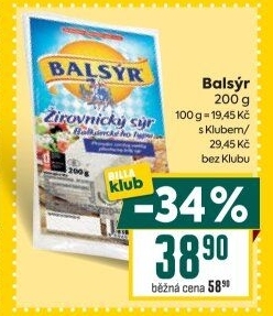 Sýr Balsýr Mlékárna Žirovnice