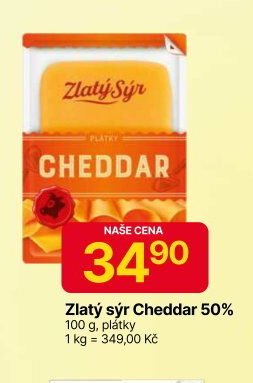 Zlatý sýr Cheddar 50%