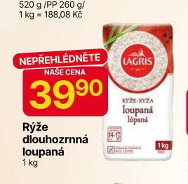 Rýže dlouhozrnná Lagris