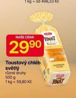 Toustový chléb světlý