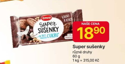 Ovesné sušenky Super bez cukru Emco