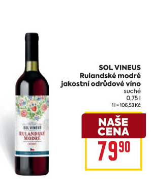 Víno Rulandské modré Sol Vineus