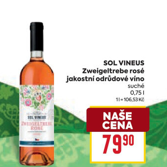 Víno Zweigeltrebe Rosé Sol Vineus