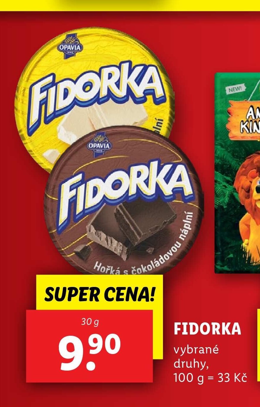 Fidorka vybrané druhy