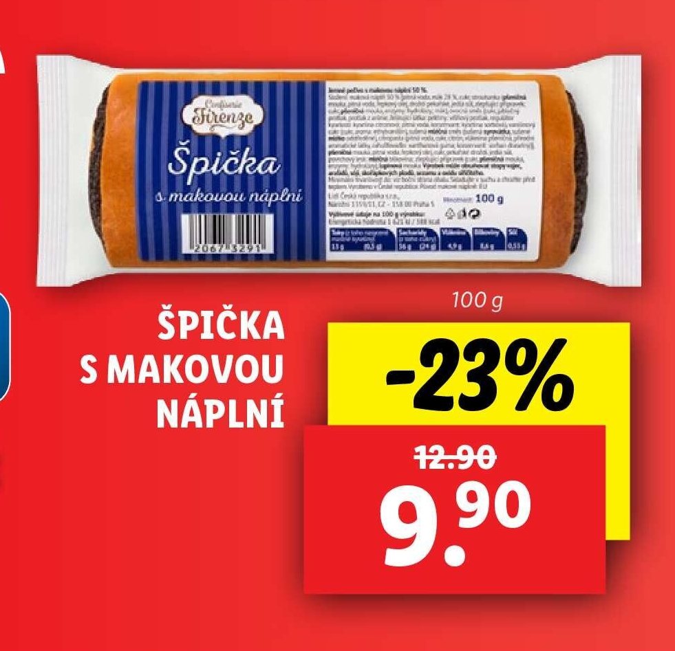 Špička s makovou náplní