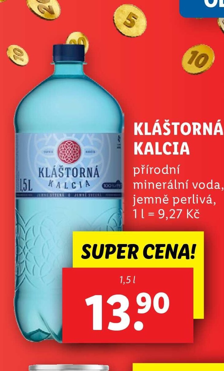 Kláštorná Kalcia přírodní minerální voda - Lidl akcniletaky.com