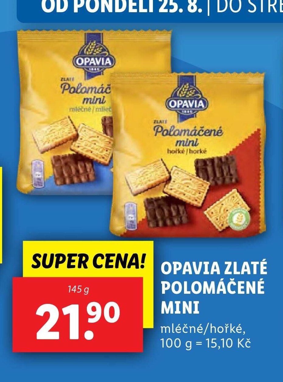 Opavia Zlaté Polomáčené mini
