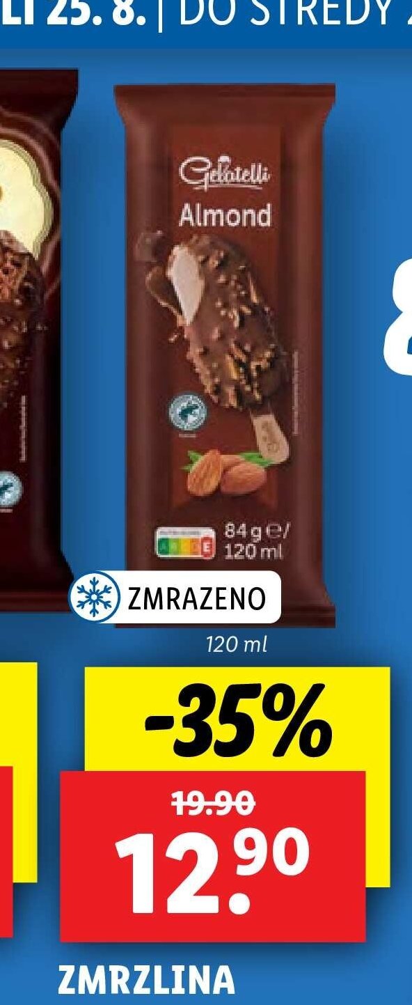 ZMRZLINA s mléčnou čokoládou a mandlemi