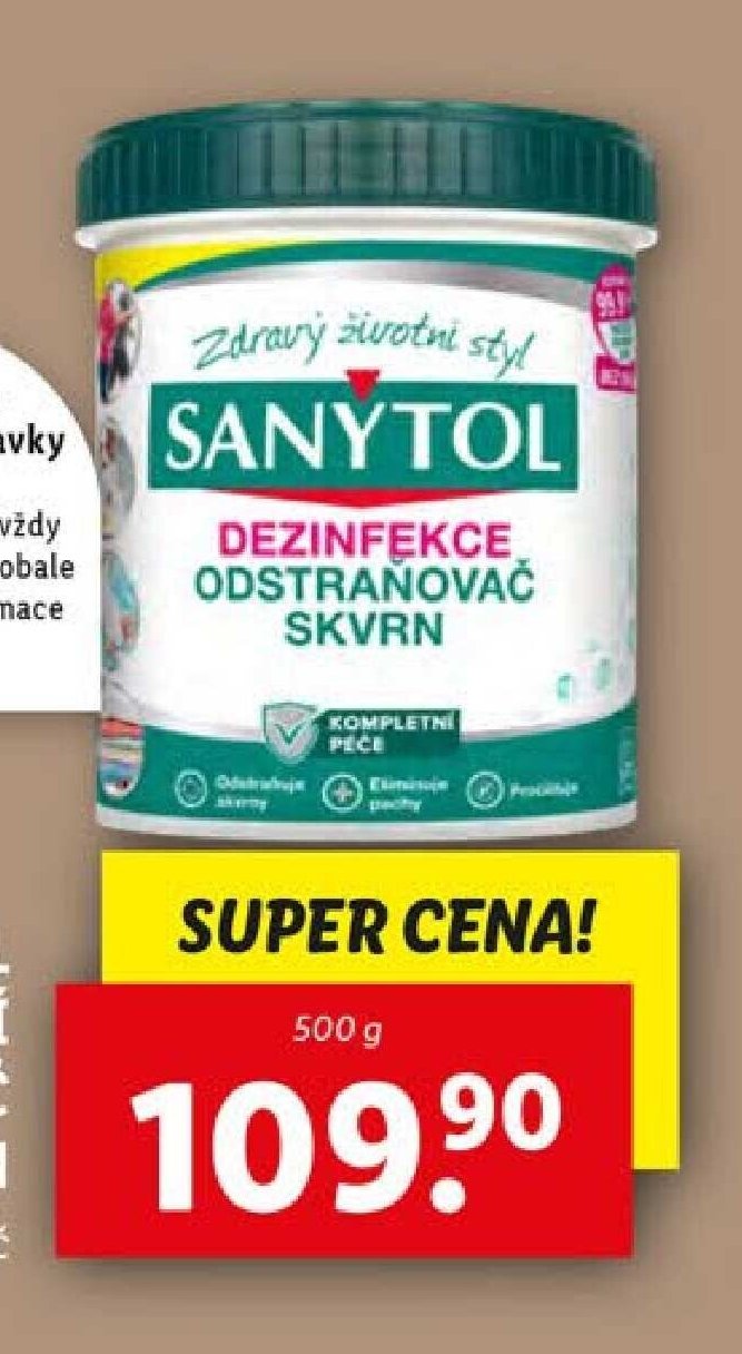 SANYTOL DEZINFEKČNÍ ODSTRAŇOVAČ SKVRN