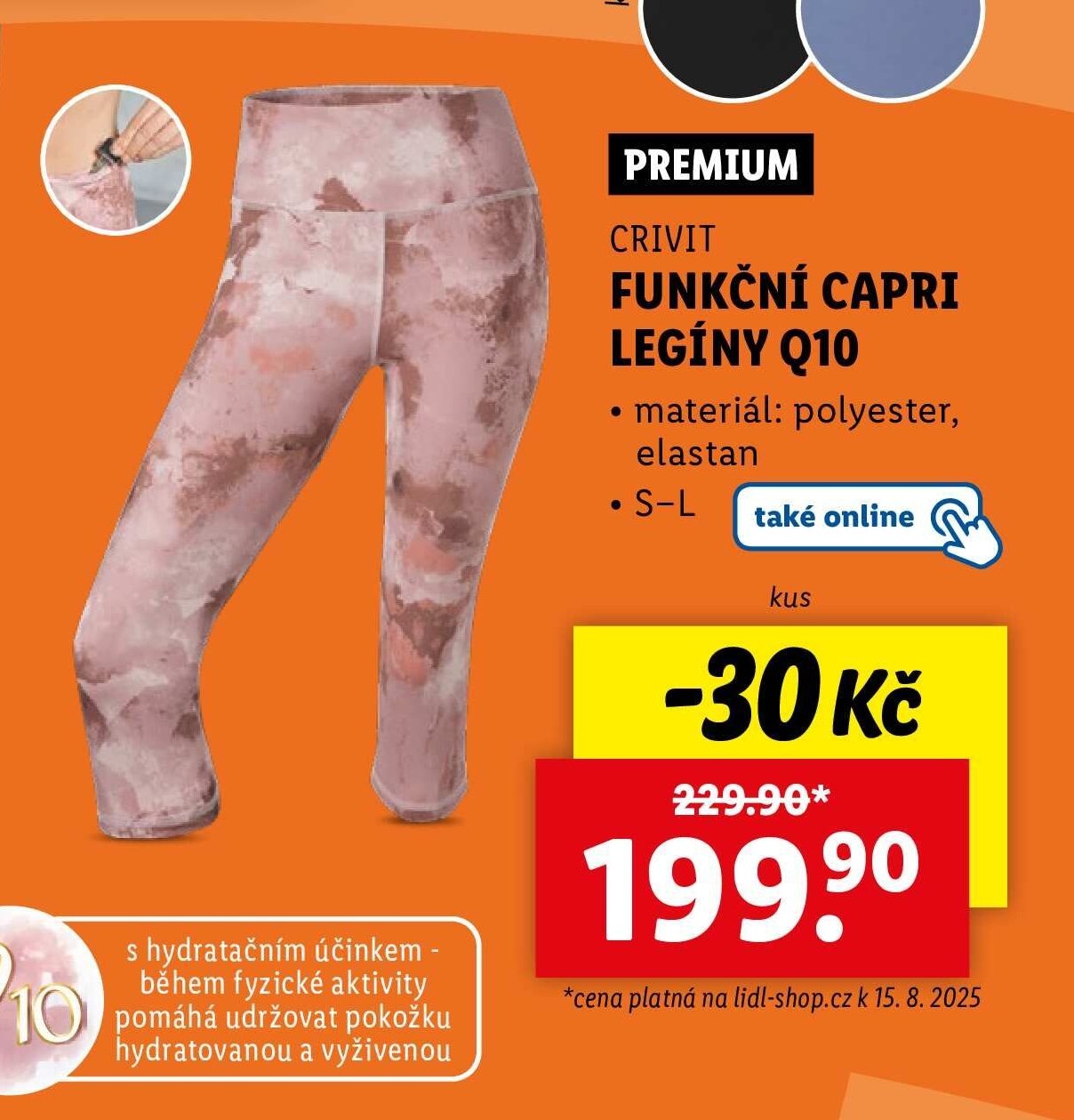 CRIVIT Funkční capri legíny Q10
