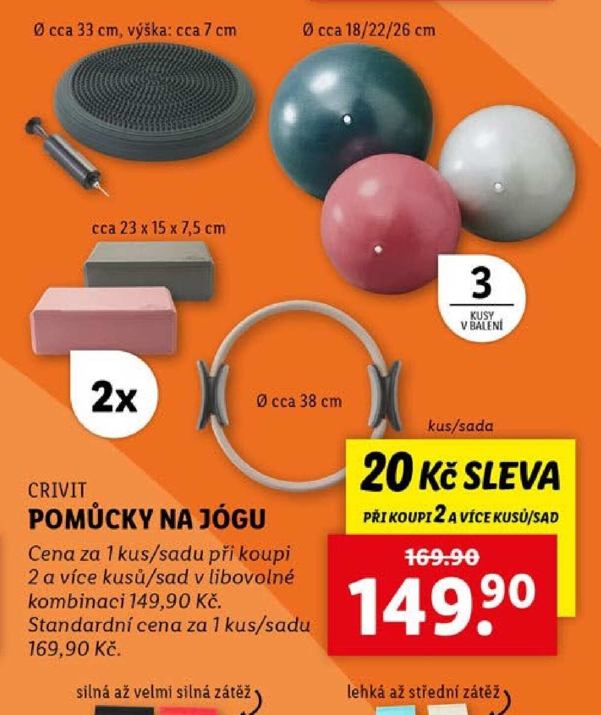 CRIVIT POMŮCKY NA JÓGU