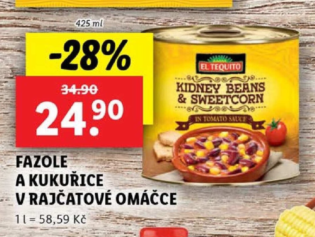 FAZOLE A KUKUŘICE V RAJČATOVÉ OMÁČCE