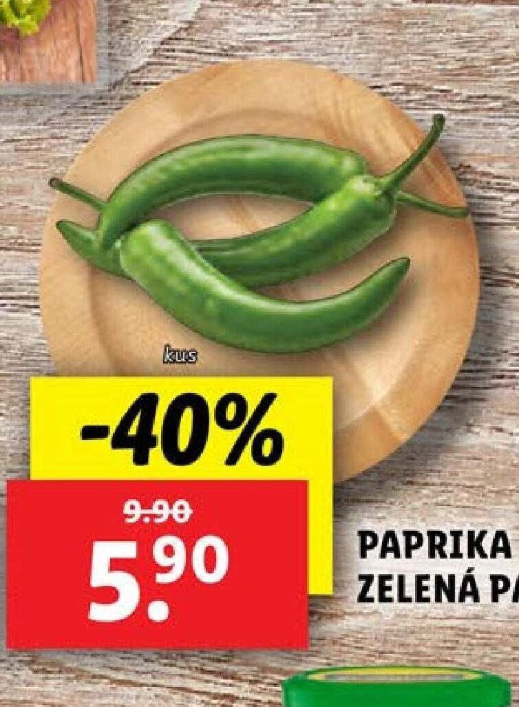 Paprika zelená pálivá