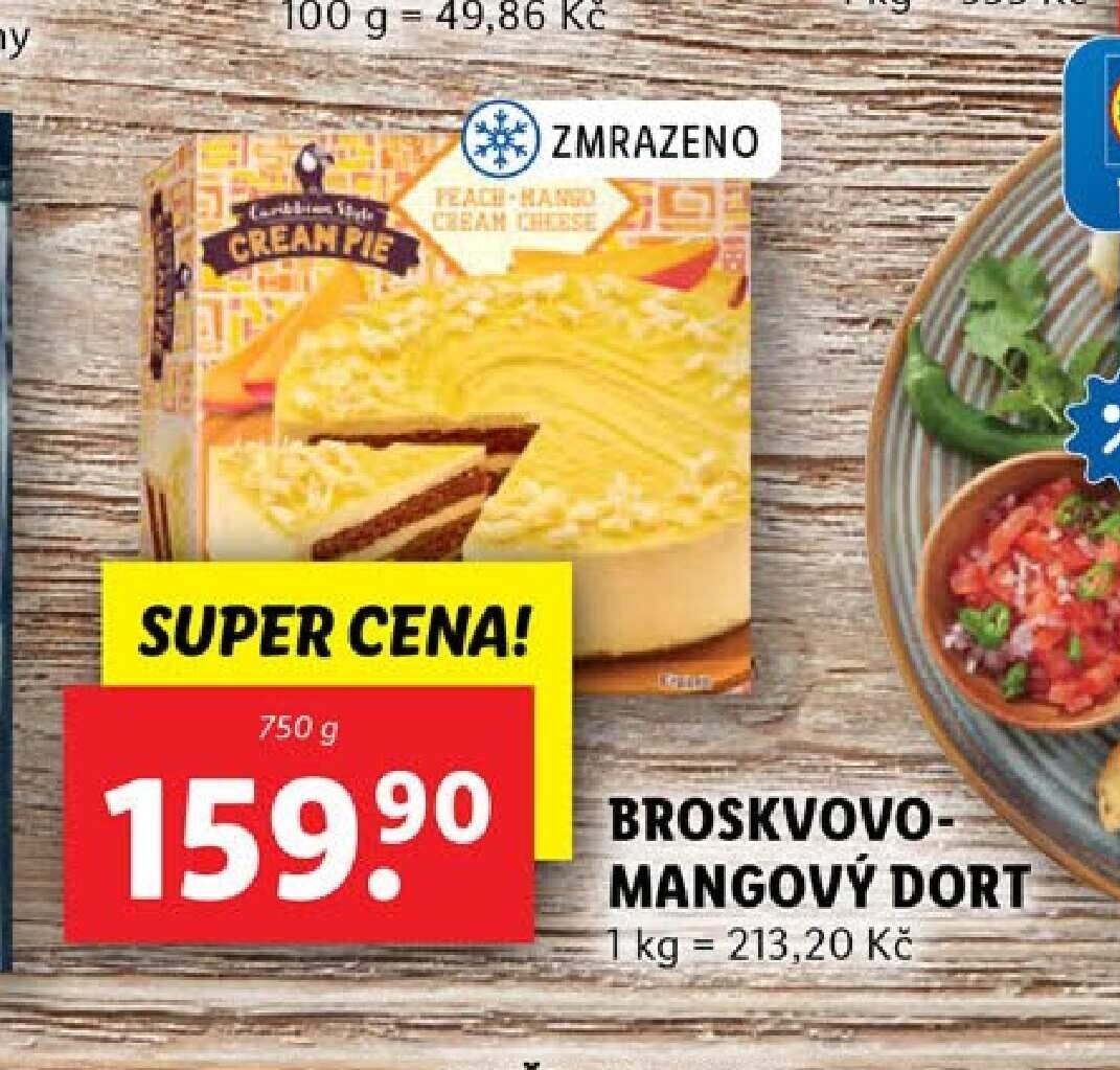 Broskvovo-mangový dort