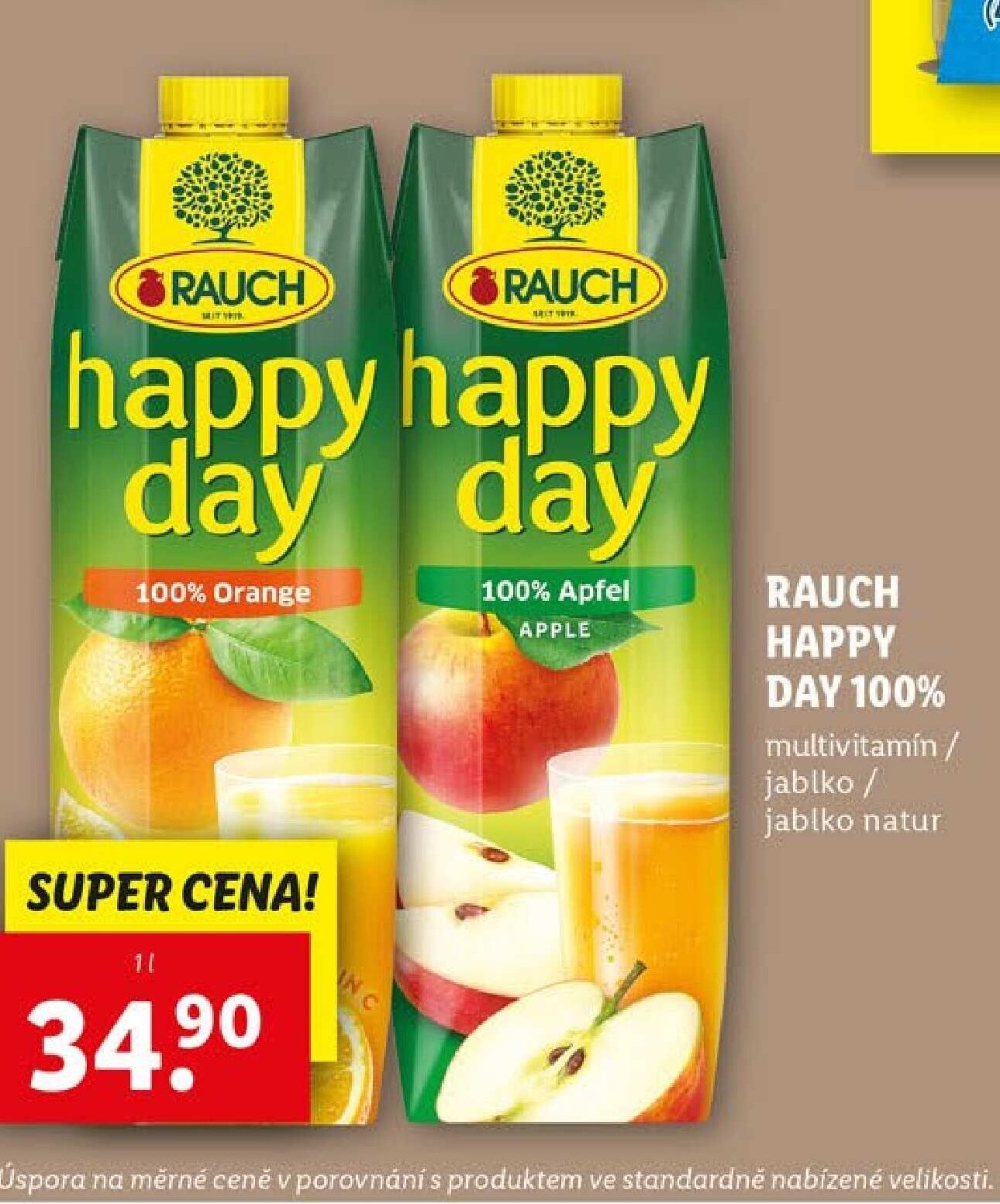 Rauch Happy Day 100% (Orange / Apple / Multivitamín)