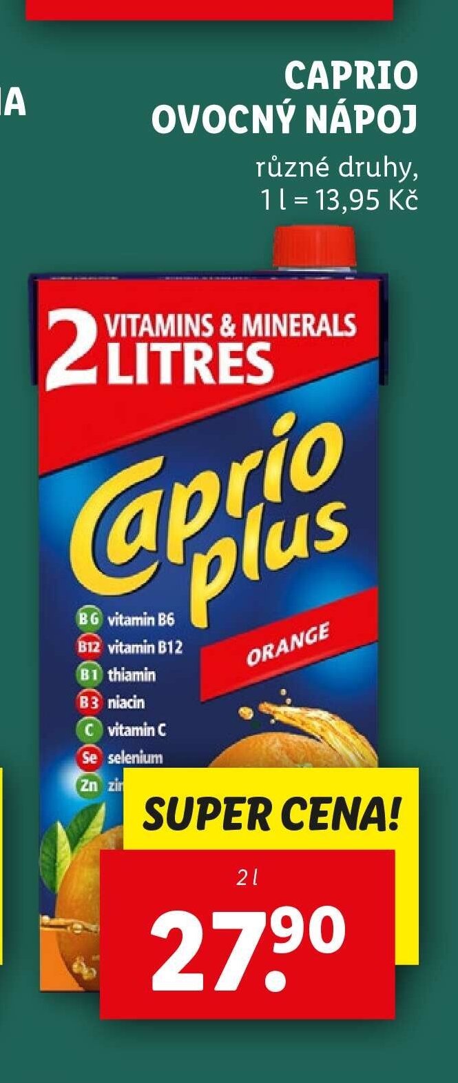 CAPRIO OVOCNÝ NÁPOJ