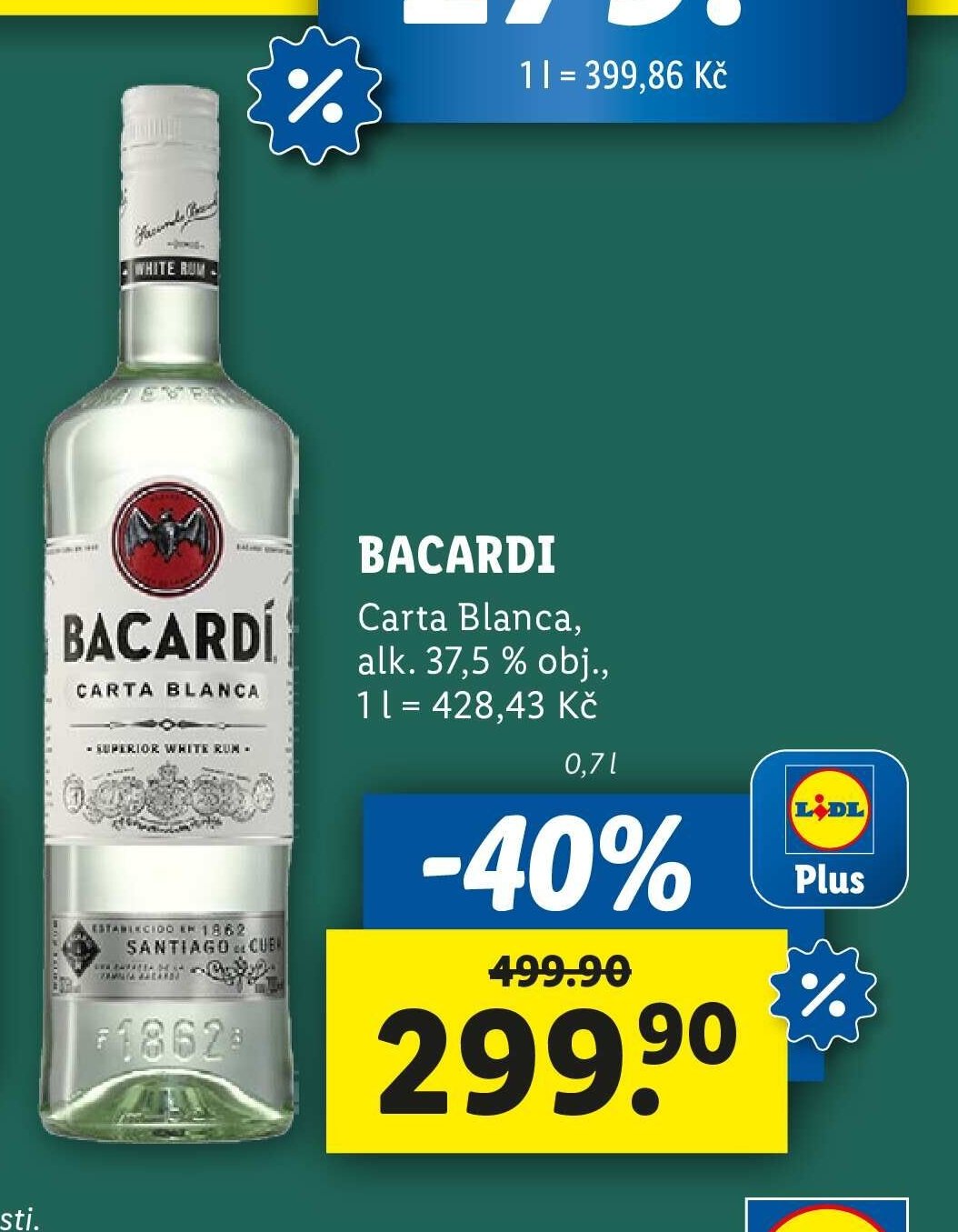 Bacardi Carta Blanca - Lidl akcniletaky.com
