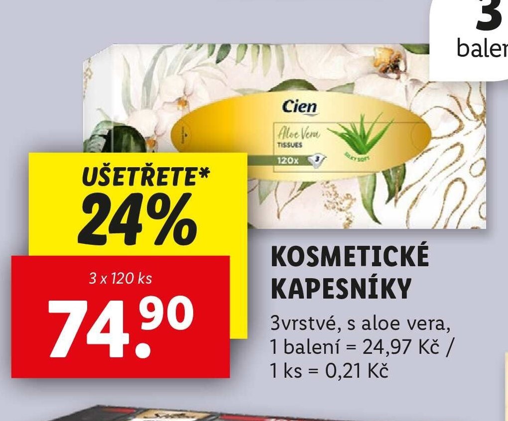 Cien kosmetické kapesníky