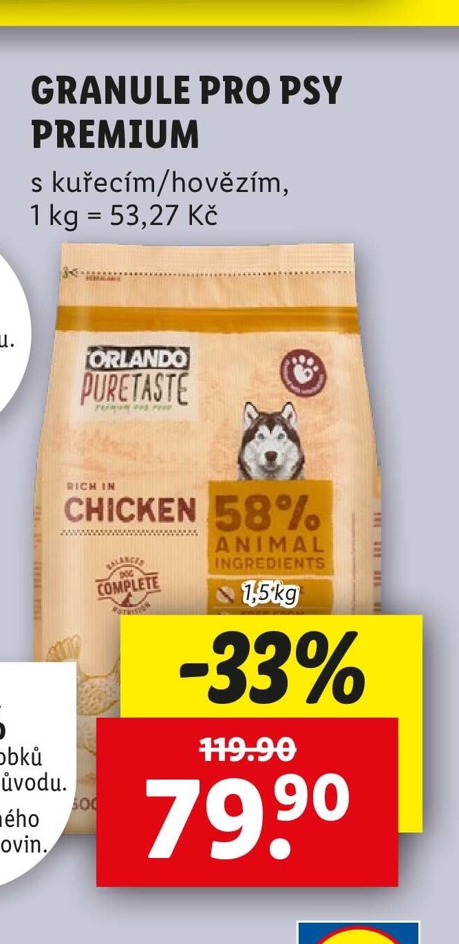 Orlando Pure Taste granule pro psy