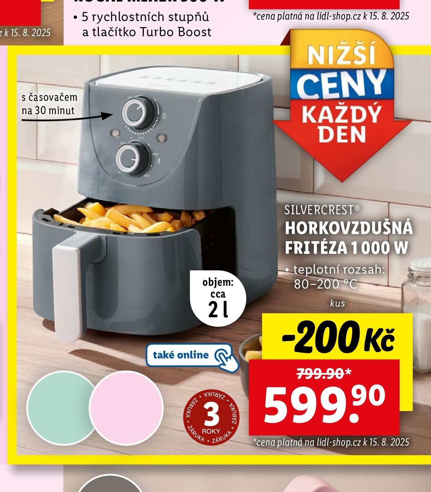SILVERCREST® HORKOVZDUŠNÁ FRITÉZA 1000 W