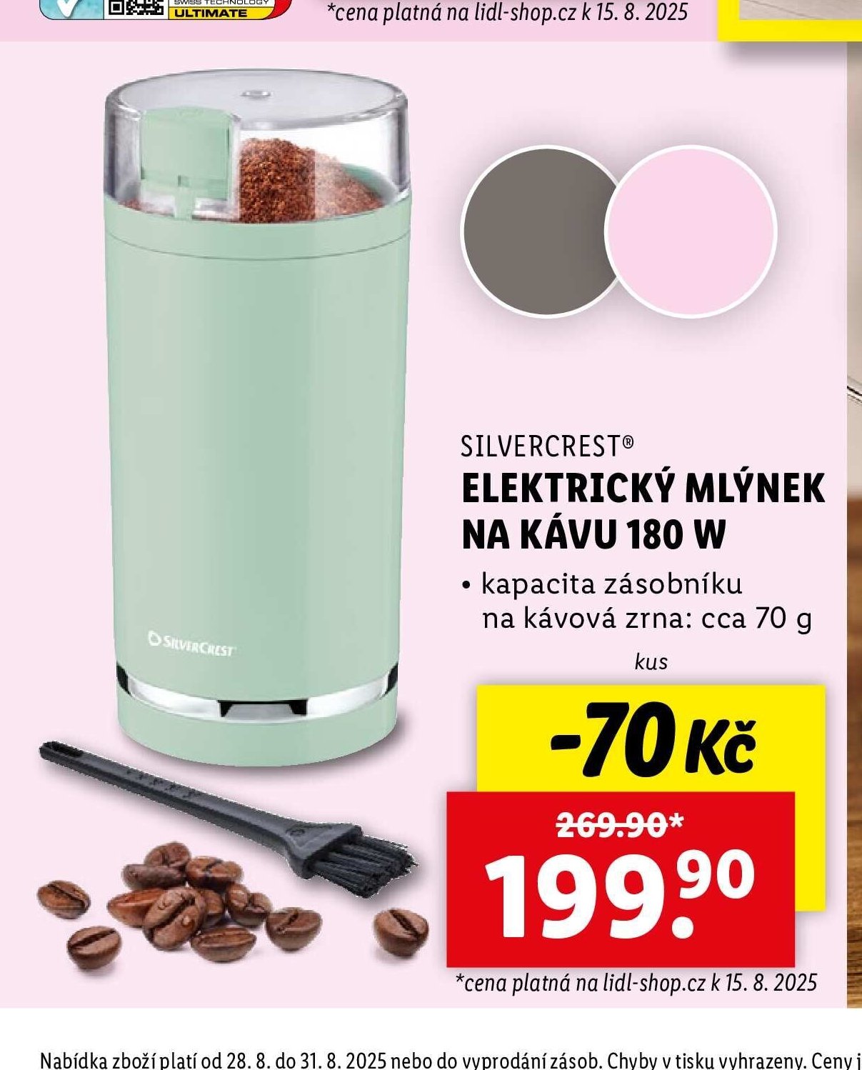 SILVERCREST® ELEKTRICKÝ MLÝNEK NA KÁVU 180 W