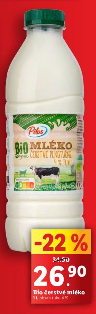 Pilos Bio čerstvé mléko