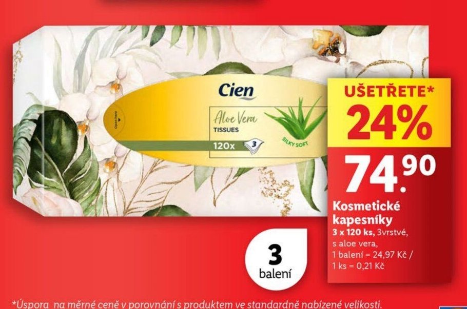 Cien Aloe Vera Tissues