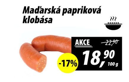 Maďarská papriková klobása