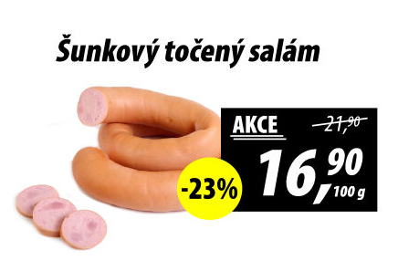 Salám šunkový točený