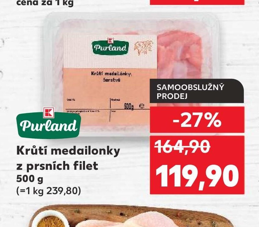 Krůtí medailonky z prsních filet 500 g