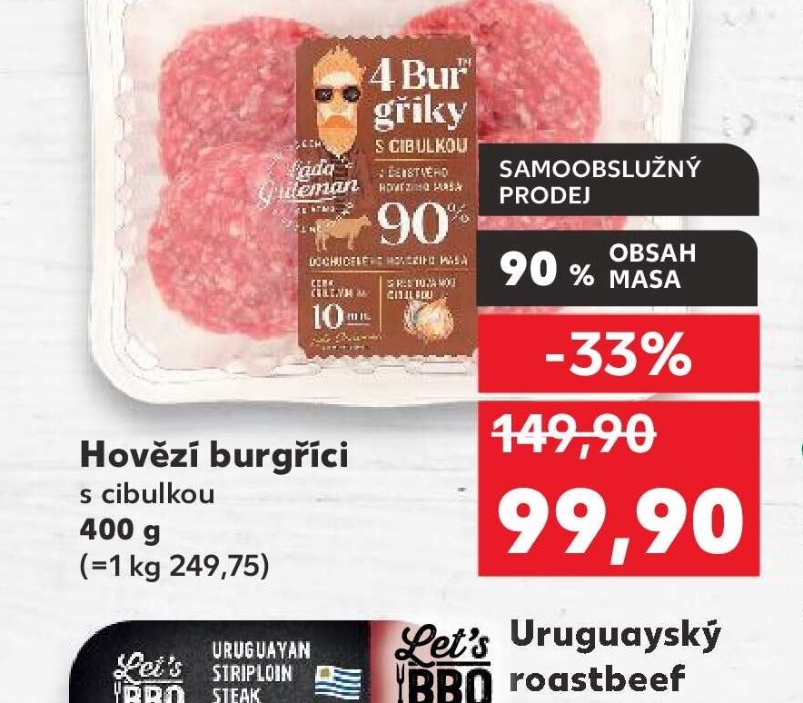 Hovězí burgříci s cibulkou 400 g