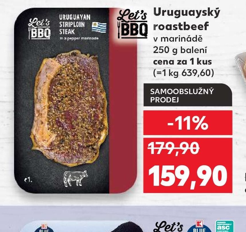 Uruguayský roastbeef v marinádě 250 g