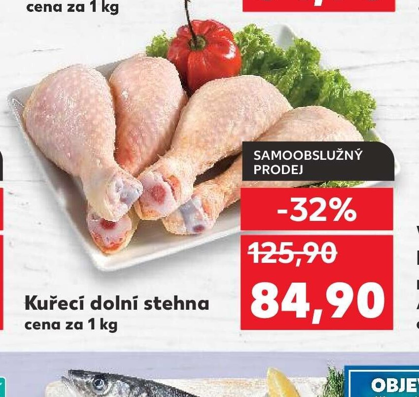 Kuřecí dolní stehna cena za 1 kg