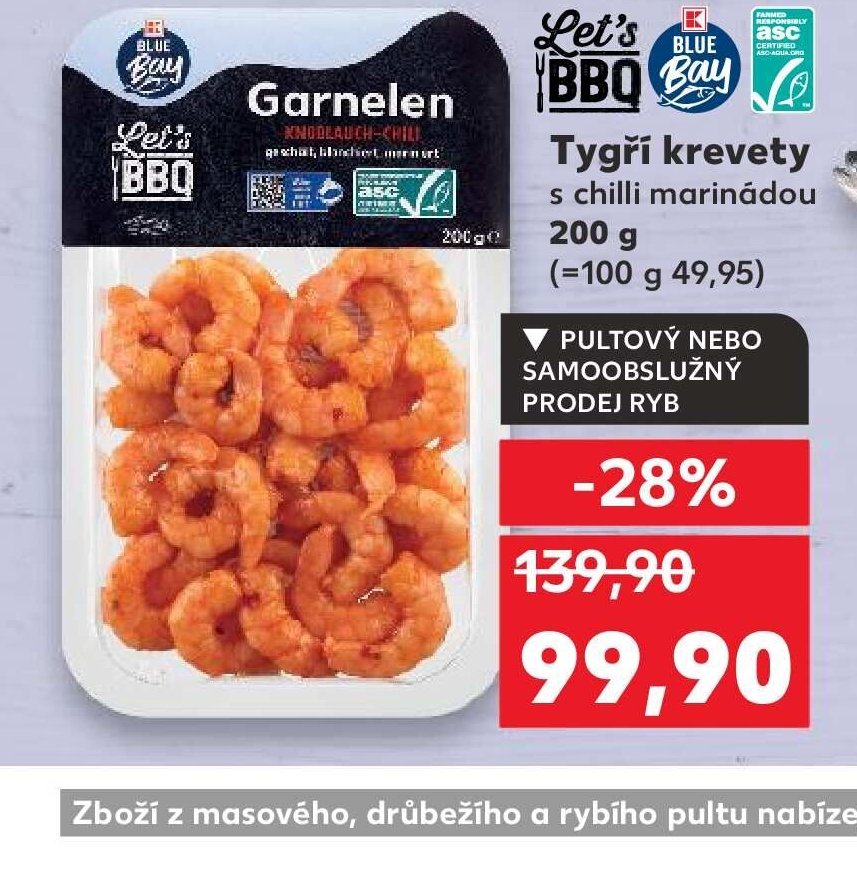 Let's BBQ Tygří krevety s chilli marinádou 200 g