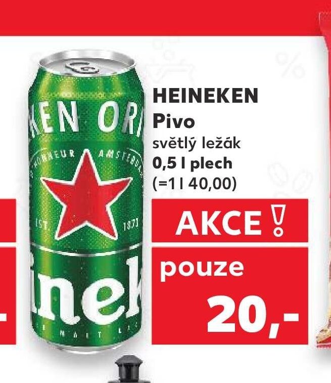 Heineken Pivo světlý ležák 0,5 l