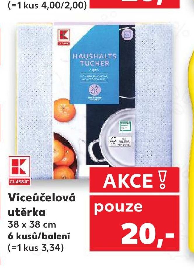 K-Classic Víceúčelová utěrka 6 kusů