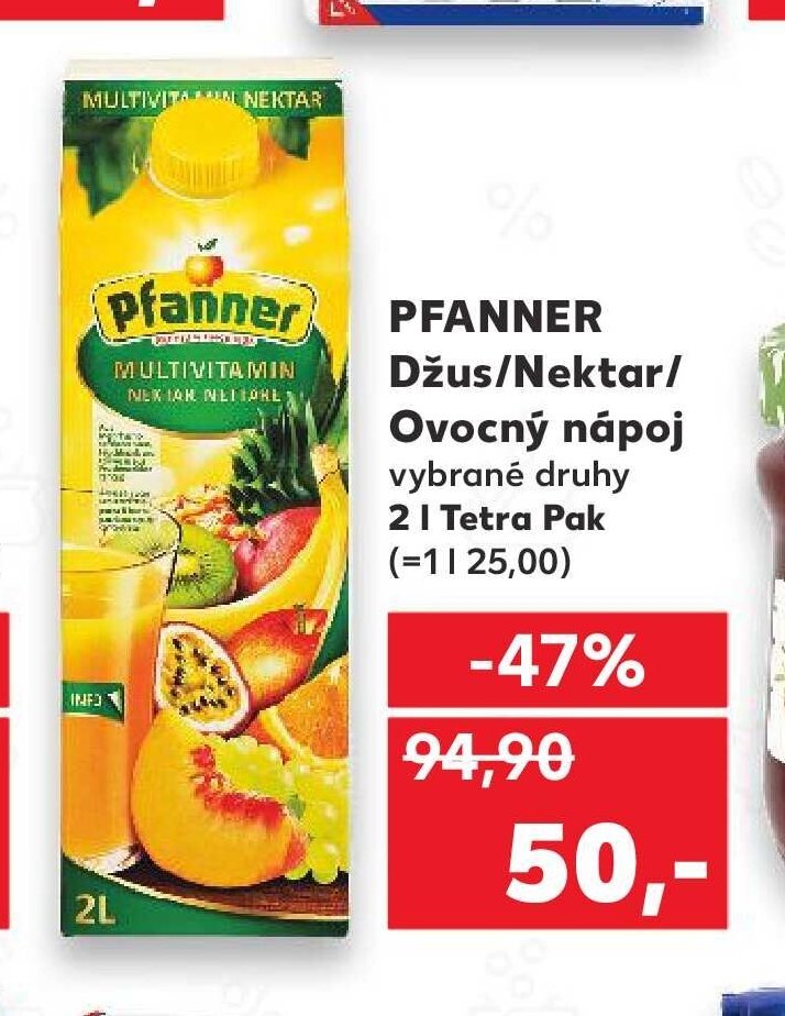 PFANNER Džus/Nektar/Ovocný nápoj