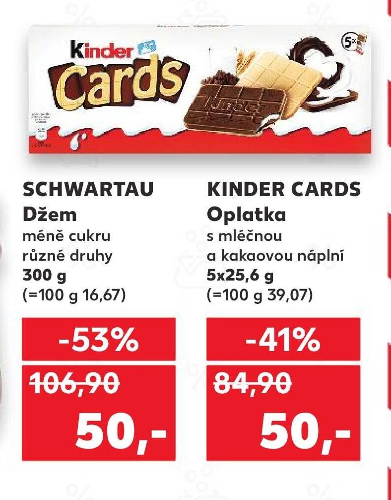 KINDER CARDS Oplatka