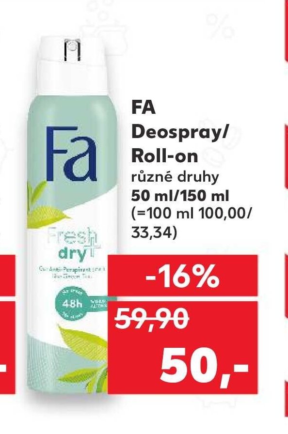 FA Deospray/Roll-on