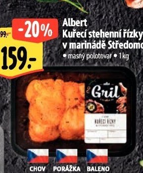 Albert Kuřecí stehenní řízky v marinádě Středomoří