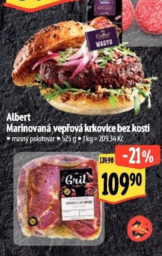 Albert Marinovaná vepřová krkovice bez kosti