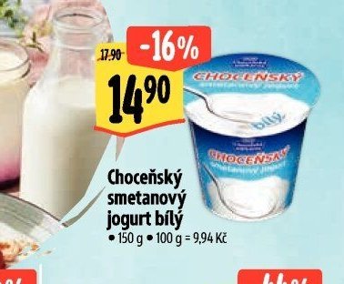 Choceňský smetanový jogurt bílý