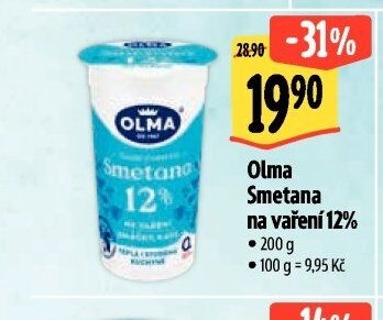 Olma Smetana na vaření 12%