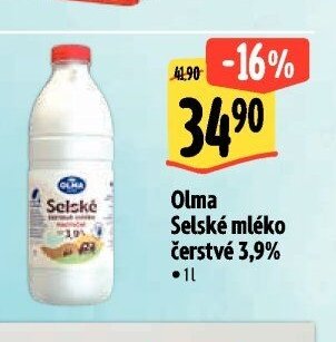 Olma Selské mléko čerstvé 3,9%
