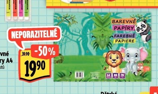 Barevné papíry A4