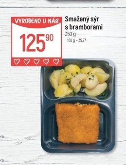 Smažený sýr s bramborami