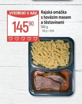 Rajská omáčka s hovězím masem a těstovinami