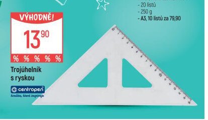 Trojúhelník s ryskou Centropen